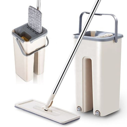FlatMop – Mop Cu Găleată 7L + 5 Rezerve Cadou (Promoție Valabilă Doar Azi)