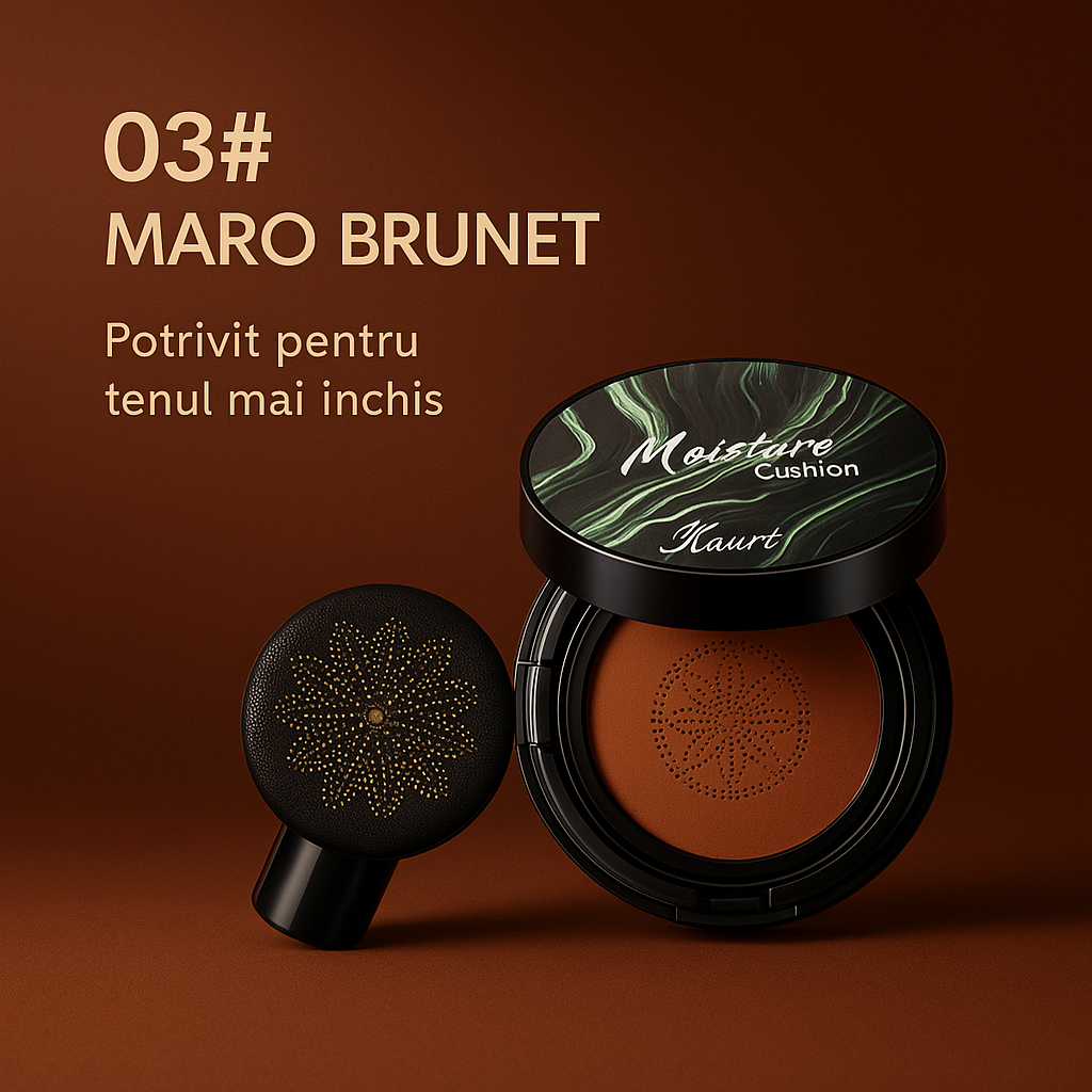 DermaGlow - Fond de ten Air Cushion cu Pigmenți Minerali